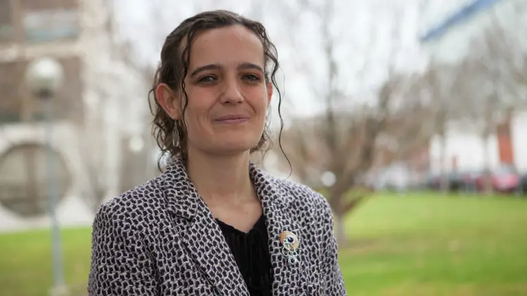 La ingeniera Patricia Aranguren Garacochea, en la UPNA.