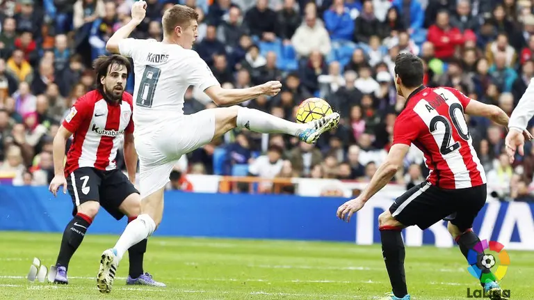 Imagen del encuentro Real Madrid - Ath. de Bilbao.