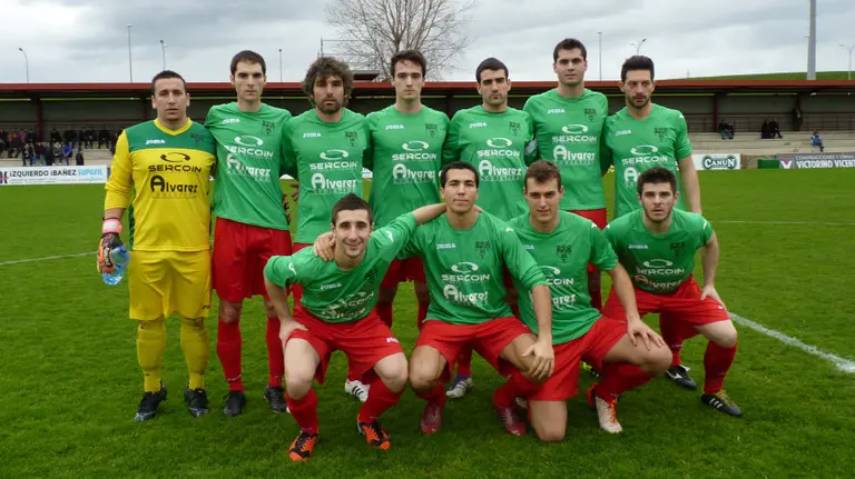 Alineación del CD Subiza en Tajonar.