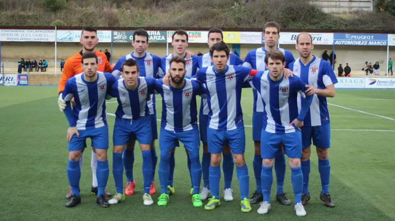 Alineación del Izarra ante el Racing de Santander. Web Izarra