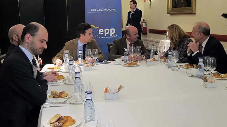 El ministro Luis de Guindos, en Pamplona