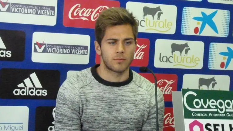 Matej Pucko en rueda de prensa.