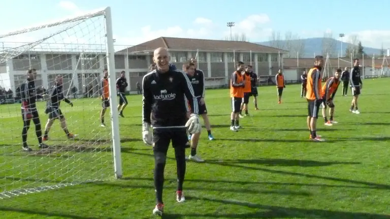 Entrenamiento de Osasuna en Tajonar.