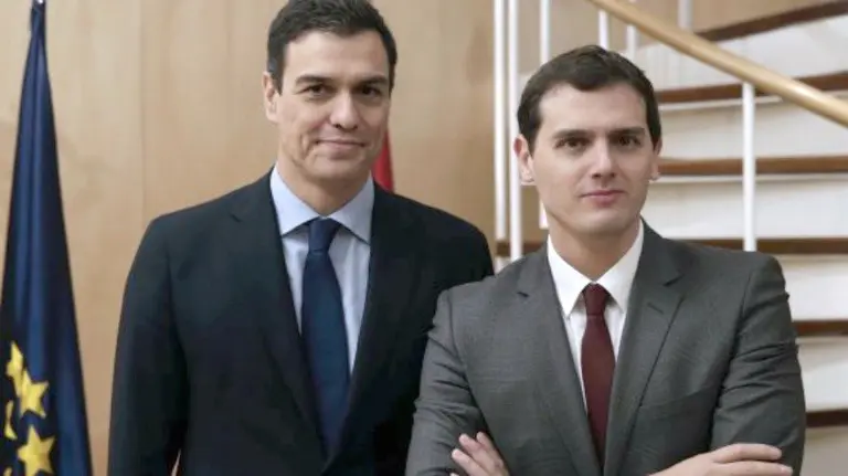 Pedro Sánchez y Albert Rivera. EFE.