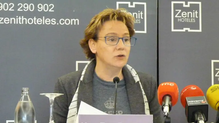 Eva Blanco en rueda de prensa.