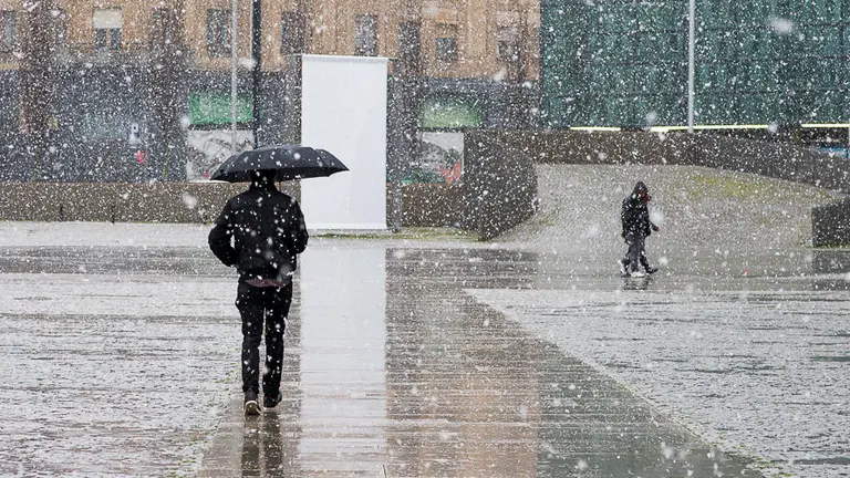 Nieve en PamplonA. PABLO LASAOSA