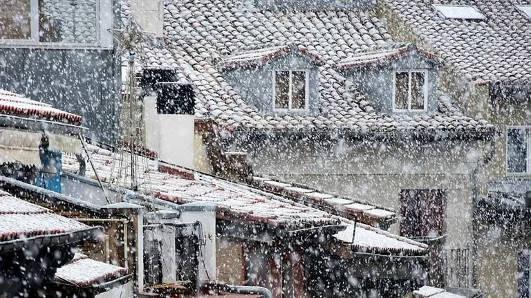 Nieve en Pamplona 2. EFE
