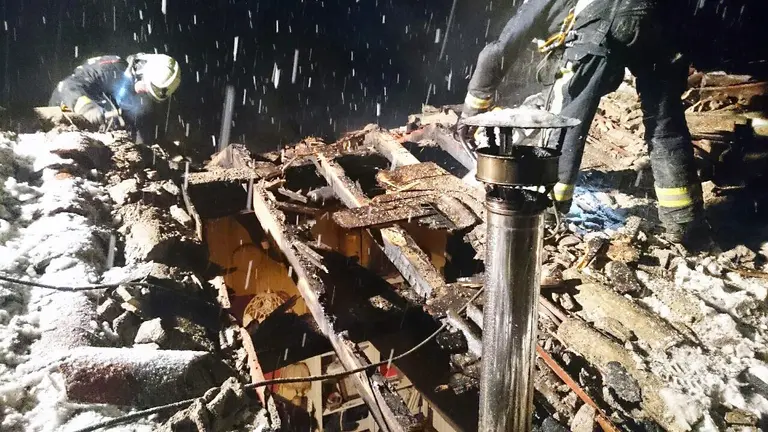 Incendio de una casa en Antxoriz