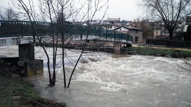 Pasarela sobre el río Ega en Murieta. (Murieta en la red).