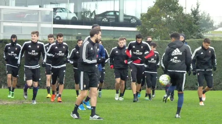 Entrenamiento de Osasuna en Tajonar.