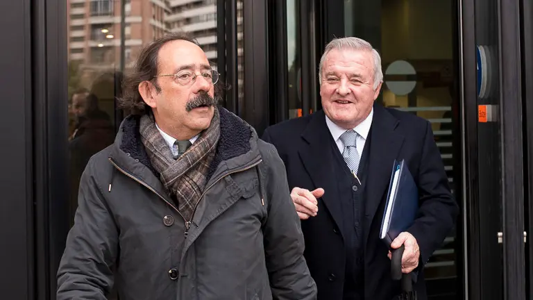 Patxi Izko abandona el Palacio de Justicia de Navarra tras sus declaraciones ante el juez. PABLO LASAOSA 1