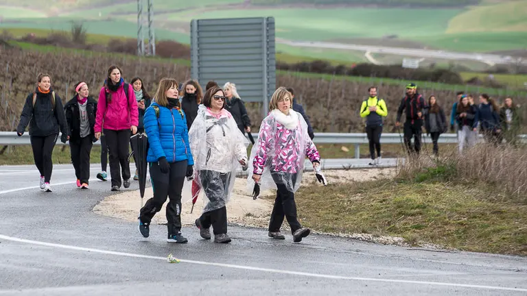 Peregrinos en la primera Javierada de 2016. PABLO LASAOSA 7