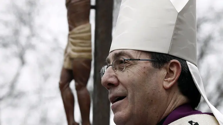 Vía crucis y misa en el Castillo de Javier en las Javieradas 2016. Arzobispo Francisco Pérez. EFE