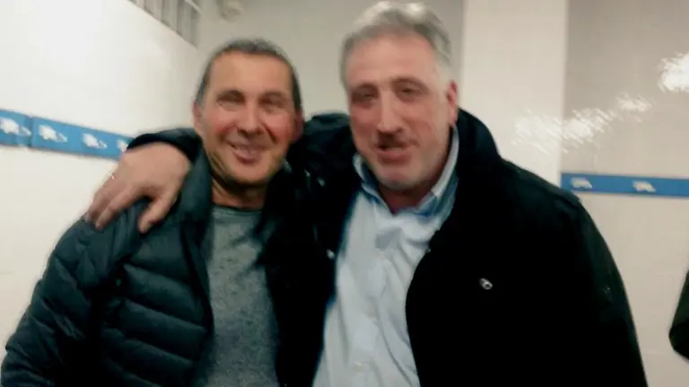 El alcalde de Pamplona Joseba Asirón con Arnaldo Otegi