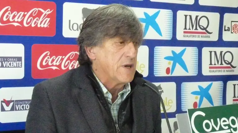 Martín Monreal durante una rueda de prensa en Tajonar.