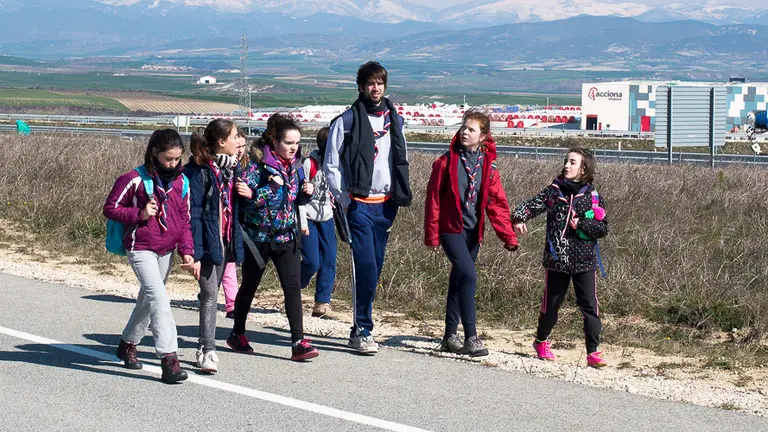 Peregrinos en la segunda Javierada de 2016. PABLO LASAOSA  8(2)