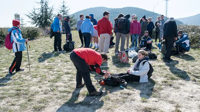 Peregrinos en la segunda Javierada de 2016. PABLO LASAOSA  18