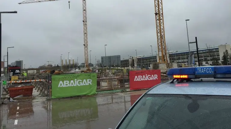 Accidente laboral en una construcción de Abaigar en Pamplona.