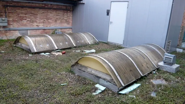 Cubiertas en rehabilitación del Palacio Redín-Cruzat.