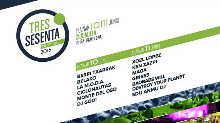 Cartel de Tres Sesenta Festival.