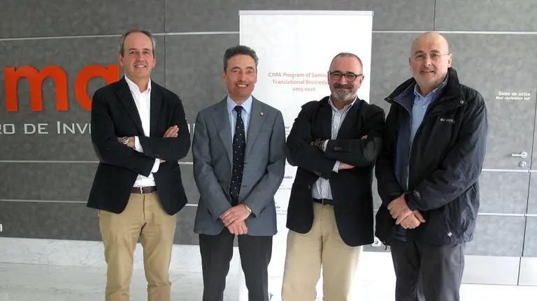 De izquierda a derecha Juan José Lasarte, Carlos Martín, Ignacio López Goñi e Ignacio Moriyón.