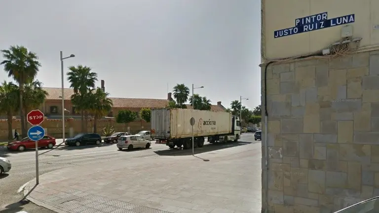 La calle Pintor Justo Ruiz Luna, donde ocurrió el trágico suceso.