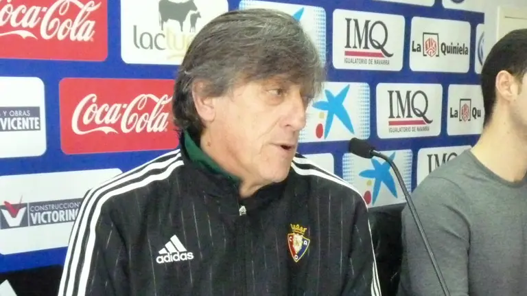 Martín Monreal en la sala de prensa de Tajonar.