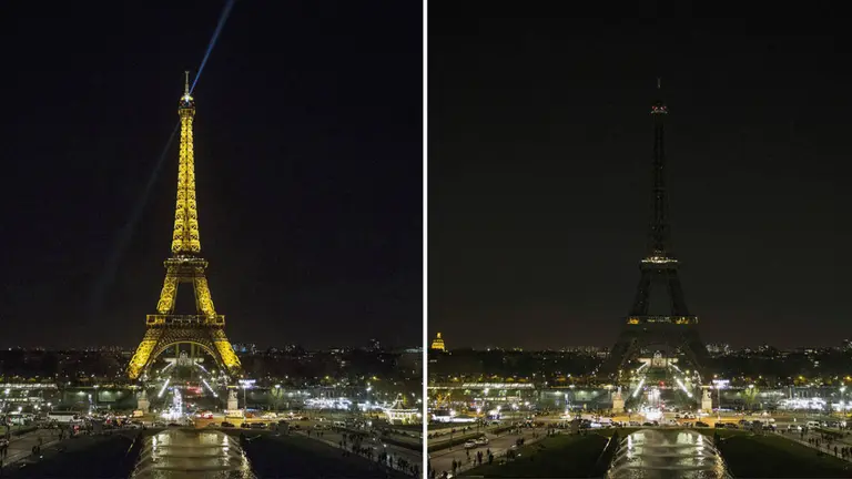 La Torre Eiffel de París volverá a apagarse durante una hora este año.