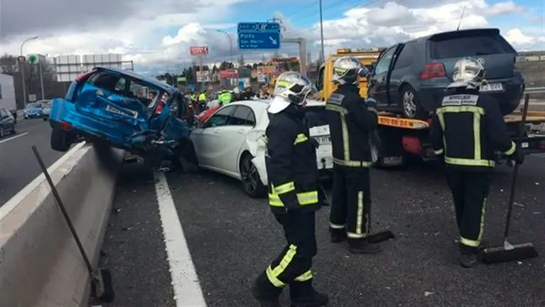 Accidente en la A-4 a la altura de Pinto, Madrid, EP