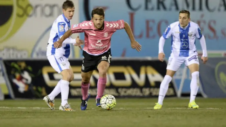 Aitor Sanz ante el Leganés. Web Tenerife.