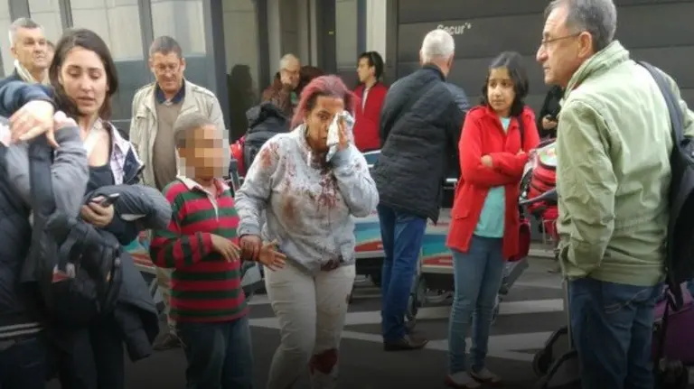 Heridos por las explosiones en Bruselas. @davidcrunelle