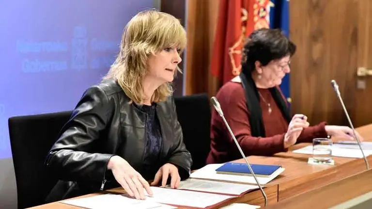 Ana Ollo y Beaumont en el Palacio de Navarra. LASAOSA