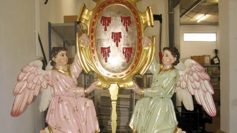 La efigie restaurada del paso de las Cinco Llagas.