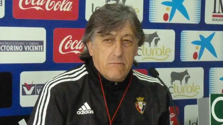 Martín Monreal en la sala de prensa de Tajonar.