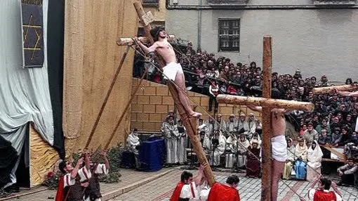 Pasión viviente en Andosilla. (Efe).