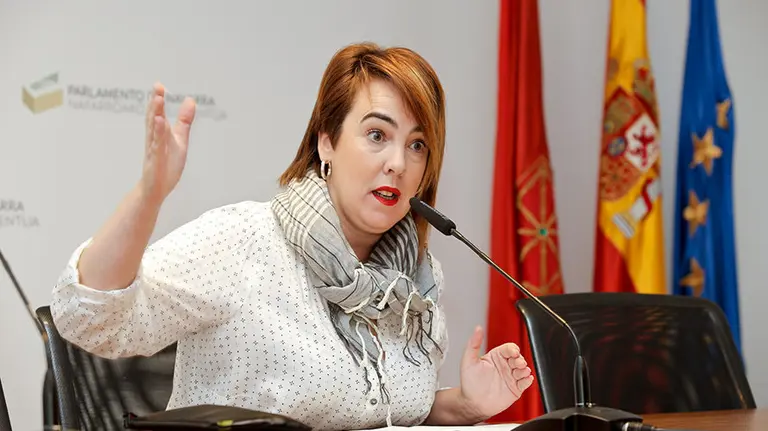 Ainhoa Aznárez, presidenta del Parlamento de Navarra.