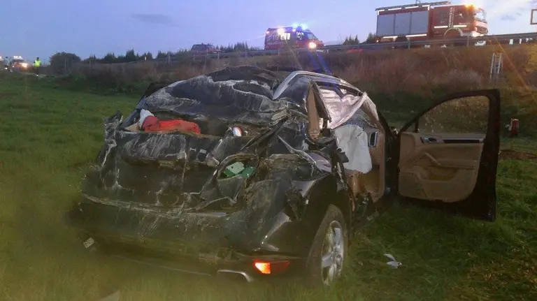 Cuatro heridos al salirse en Lodosa