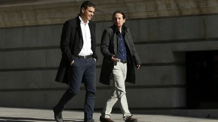 Reunión entre Sánchez e Iglesias