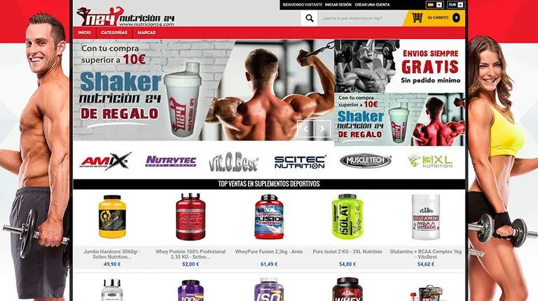 Página de portada del portal on line de Nutrición24