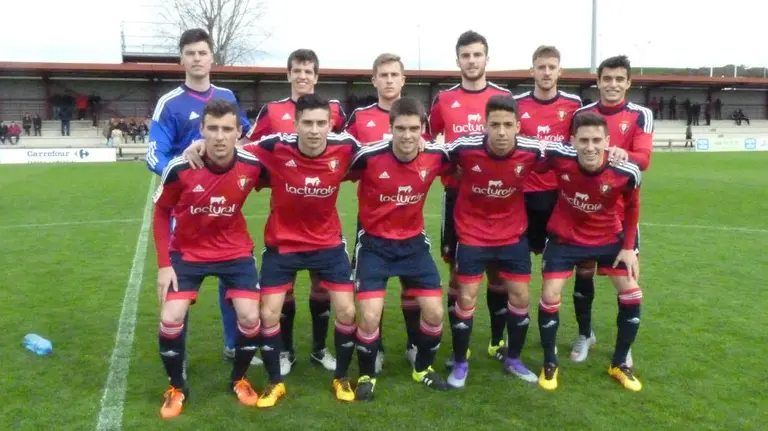 Equipo titular de Osasuna ante el Baztán.