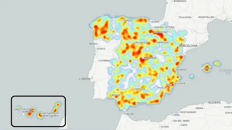 Estas son las provincias más controladas con radares por la DGT. EP