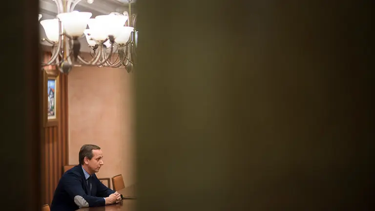 El periodista del El Mundo Carlos Cuesta en su entrevista a Navarra.com en Pamplona 2