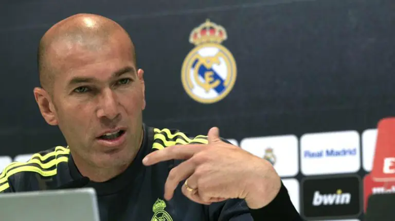 Zinedine Zidane en rueda de prensa. Efe.