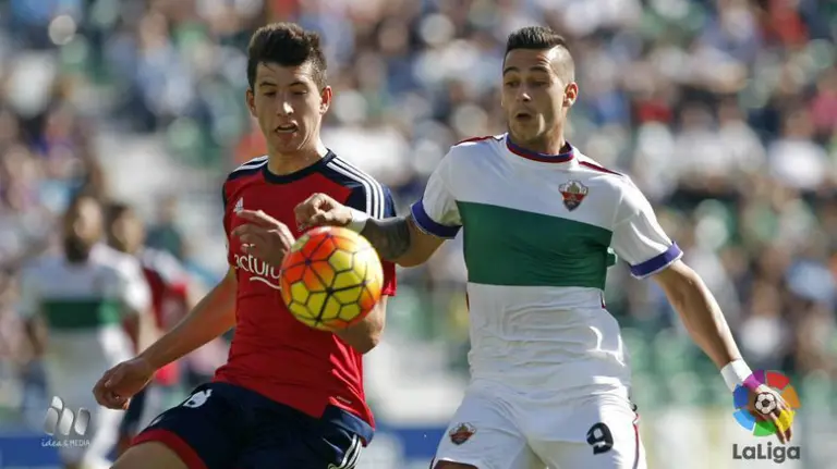Partido de liga Elche - Osasuna. Lfp.