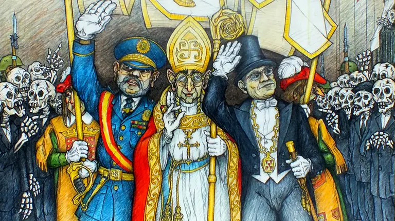 Enrique-Maya-representado-en-uno-de-los-cuadros-dela-exposición-Navarra-1936-Nafarroa.S.REDÍN