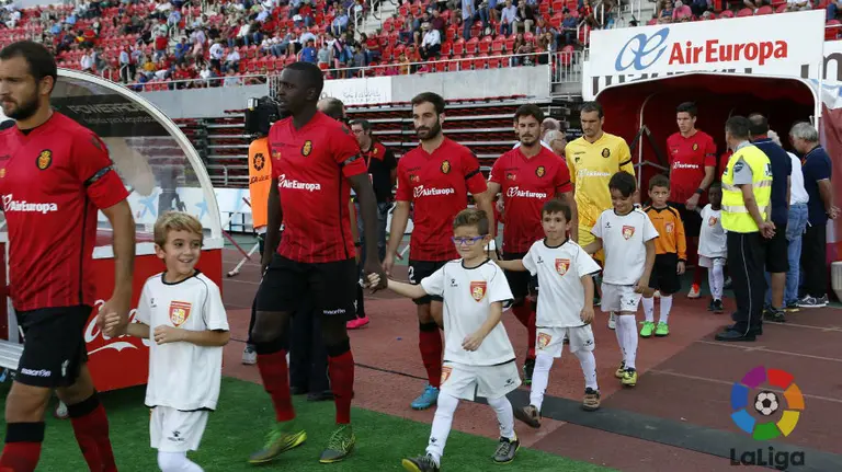 Jugadores del Real Mallorca en Son Moix. Lfp.