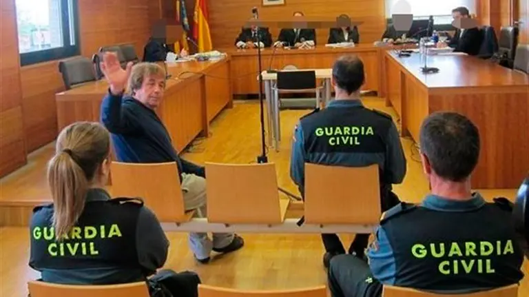 El Solitario durante el juicio.