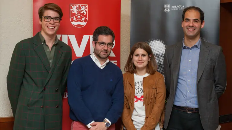 De izquierda a derecha, Fernando Álvarez de Toledo, Guillermo Celaya Azanza, Adriana Pueyo Iglesias y Juan Pablo Dabdoub González. MANUEL CASTELLS