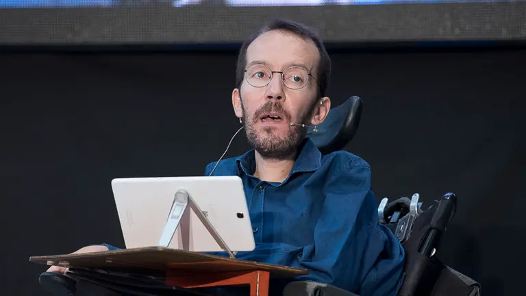 Pablo Echenique en un acto en la UPNA el pasado abril. PABLO LASAOSA