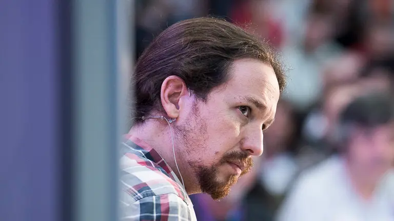 El polideportivo de la UPNA acoge un acto de Podemos con Pablo Iglesias y Pablo Echenique. PABLO LASAOSA